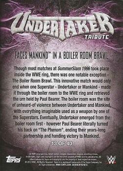 2017 Topps WWE - Undertaker Tribute Part 2 #13 Faces Mankind in a Boiler Room Brawl Back