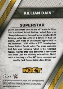 2017 Topps WWE NXT #7 Killian Dain Back