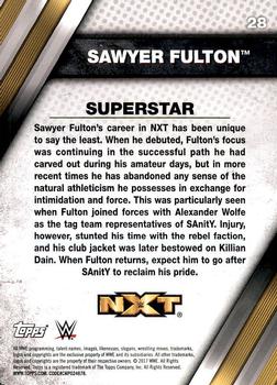 2017 Topps WWE NXT #28 Sawyer Fulton Back