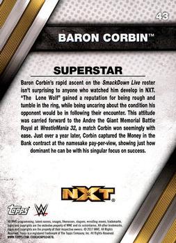 2017 Topps WWE NXT #43 Baron Corbin Back