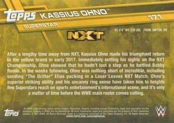 2017 Topps WWE Then Now Forever  #171 Kassius Ohno Back