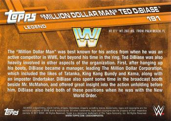 2017 Topps WWE Then Now Forever  #191 Ted DiBiase Back