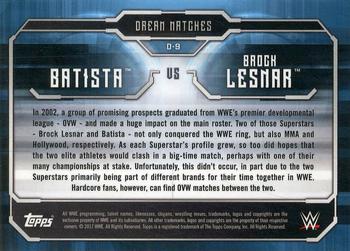 2017 Topps WWE Undisputed - Dream Matches #D-9 Batista / Brock Lesnar Back