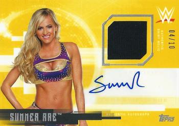 2017 Topps WWE Undisputed - Autograph Relics Gold #UAR-SUR Summer Rae Front