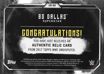 2017 Topps WWE Undisputed - Relics #UR-BD Bo Dallas Back
