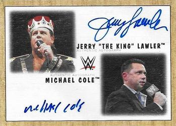 2017 Topps WWE Heritage - Dual Autographs #NNO Jerry Lawler / Michael Cole Front
