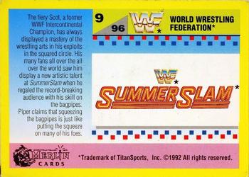 1992 Merlin WWF Gold Series Part 2 #9 Rowdy Roddy Piper Back