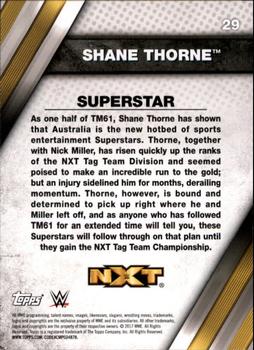 2017 Topps WWE NXT - Bronze #29 Shane Thorne Back