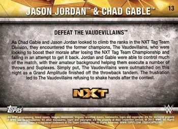 2017 Topps WWE NXT - Matches and Moments #13 Jason Jordan & Chad Gable Defeat The Vaudevillains Back