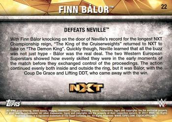 2017 Topps WWE NXT - Matches and Moments #22 Finn Bálor Defeats Neville Back