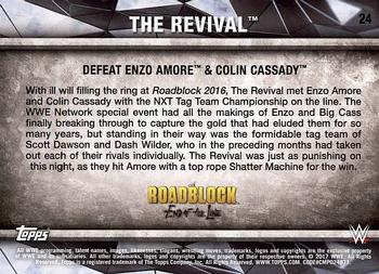 2017 Topps WWE NXT - Matches and Moments #24 The Revival Defeat Enzo Amore & Colin Cassady Back