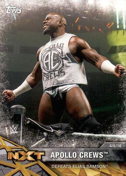 2017 Topps WWE NXT - Matches and Moments #31 Apollo Crews Defeats Elias Samson Front