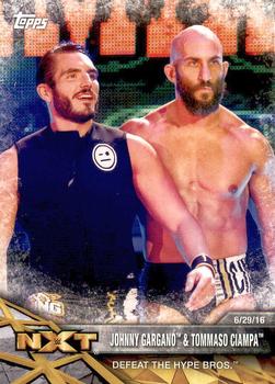 2017 Topps WWE NXT - Matches and Moments #46 Johnny Gargano & Tommaso Ciampa Defeat The Hype Bros. Front