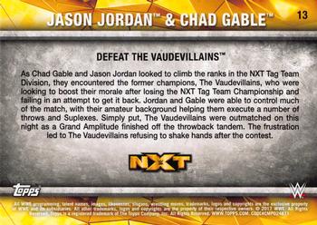 2017 Topps WWE NXT - Matches and Moments Bronze #13 Jason Jordan & Chad Gable Defeat The Vaudevillains Back