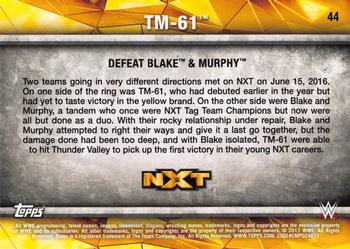 2017 Topps WWE NXT - Matches and Moments Bronze #44 TM-61 Defeat Blake & Murphy Back