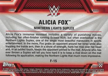 2017 Topps WWE Women's Division - Finishers and Signature Moves #F-15 Alicia Fox Back