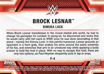 2017 Topps WWE Then Now Forever  - Finishers and Signature Moves #F-4 Brock Lesnar Back