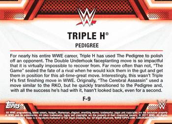 2017 Topps WWE Then Now Forever  - Finishers and Signature Moves #F-9 Triple H Back