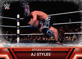 2017 Topps WWE Then Now Forever  - Finishers and Signature Moves #F-25 AJ Styles Front