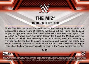 2017 Topps WWE Then Now Forever  - Finishers and Signature Moves #F-30 The Miz Back