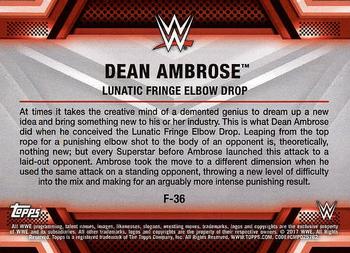 2017 Topps WWE Then Now Forever  - Finishers and Signature Moves #F-36 Dean Ambrose Back