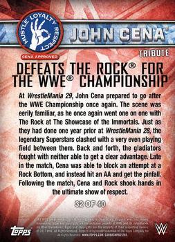 2017 Topps WWE Then Now Forever  - John Cena Tribute (Part 4) #32 John Cena - Defeats The Rock for the WWE Championship Back