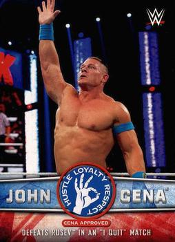 2017 Topps WWE Then Now Forever  - John Cena Tribute (Part 4) #39 John Cena - Defeats Rusev in an 