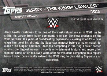 2017 Topps WWE Then Now Forever  - Bronze #103 Jerry Lawler Back