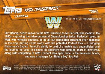 2017 Topps WWE Then Now Forever  - Bronze #192 Mr. Perfect Back