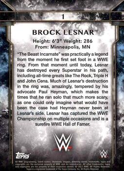 2017 Topps Legends of WWE - Bronze #1 Brock Lesnar Back