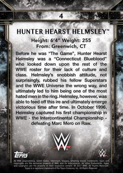 2017 Topps Legends of WWE - Bronze #4 Hunter Hearst Helmsley Back