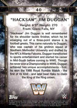 2017 Topps Legends of WWE - Bronze #40 Hacksaw Jim Duggan Back