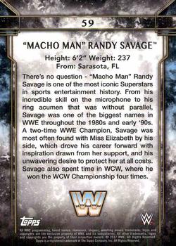 2017 Topps Legends of WWE - Bronze #59 Macho Man Randy Savage Back