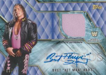 2017 Topps Legends of WWE - Autographed Shirt Relics Blue #AR-BH Bret 