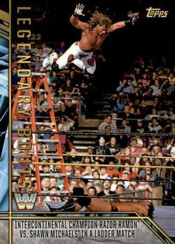 2017 Topps Legends of WWE - Legendary Bouts #11 Intercontinental Champion Razor Ramon vs. Shawn Michaels in a Ladder Match - WrestleMania X Front
