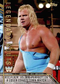 2017 Topps Legends of WWE - Legendary Bouts #12 Ric Flair vs. Mr. Perfect in a Loser Leaves Town Match - Raw, 1/25/1993 Front