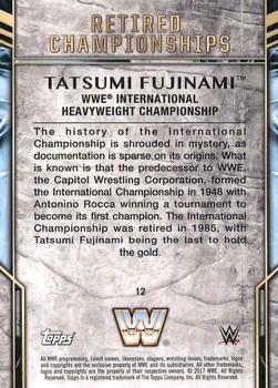 2017 Topps Legends of WWE - Retired Titles #12 Tatsumi Fujinami Back