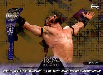 2018 Topps WWE Road To Wrestlemania - Bronze #52 Neville Defeats Rich Swann for the WWE Cruiserweight Championship - Royal Rumble 2017 - 1/29/17 Front