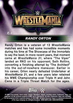 2018 Topps WWE Road To Wrestlemania - Wrestlemania 34 Roster #R-3 Randy Orton Back
