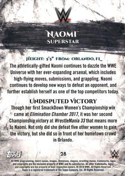 2018 Topps WWE Undisputed #28 Naomi Back