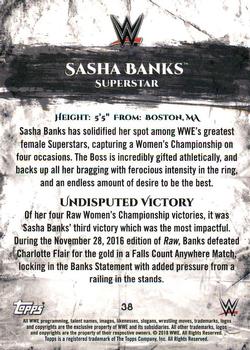 2018 Topps WWE Undisputed #38 Sasha Banks Back