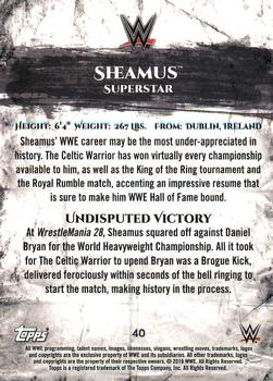 2018 Topps WWE Undisputed #40 Sheamus Back