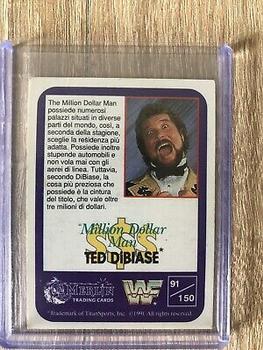 1991 Merlin WWF (Italian) #91 Ted DiBiase Back