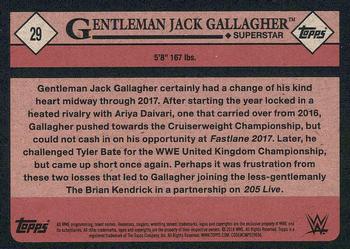 2018 Topps WWE Heritage #29 Gentleman Jack Gallagher Back