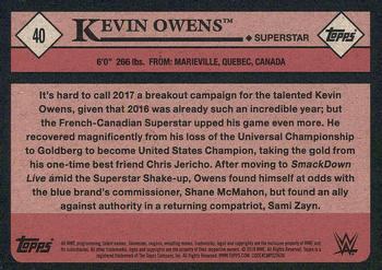 2018 Topps WWE Heritage #40 Kevin Owens Back