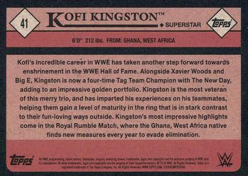 2018 Topps WWE Heritage #41 Kofi Kingston Back