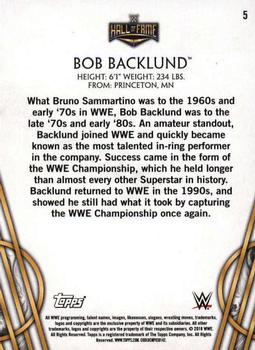 2018 Topps Legends of WWE #5 Bob Backlund Back