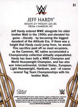 2018 Topps Legends of WWE #61 Jeff Hardy Back