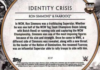 2018 Topps Legends of WWE #IC-17 Ron Simmons / Faarooq Back