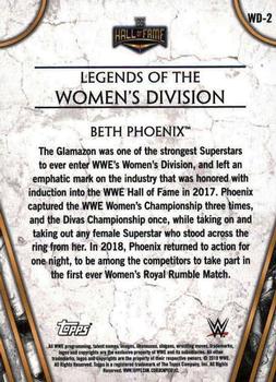 2018 Topps Legends of WWE #WD-2 Beth Phoenix Back